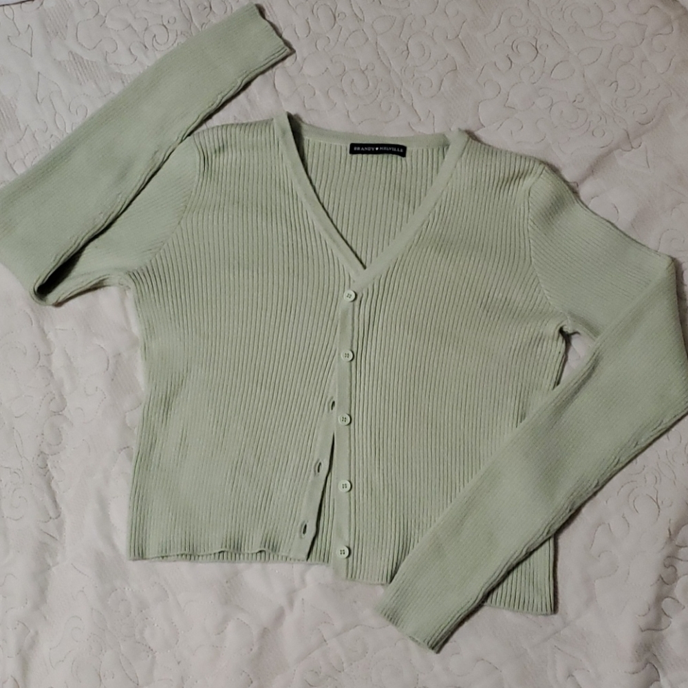 Brandy Melville pastel green shannon sweater